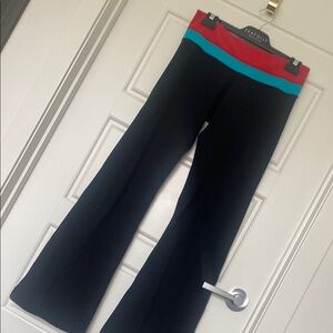 Lululemon  Black Flare Leggings with Vibrant Waistband size 6